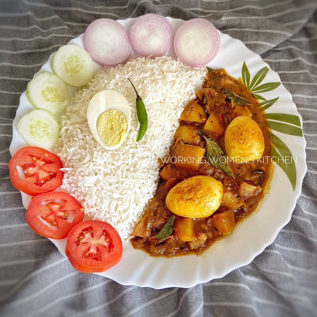 Egg Curry with Rice